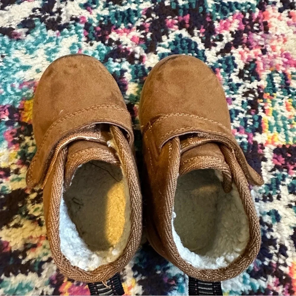 Cat & Jack Faux Shearling Boots Toddler Size 6 Brown